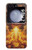 S4090 炎のドラゴンアート Epic Fire Dragon Fantasy Illustration Samsung Galaxy Z Flip 5 バックケース、フリップケース・カバー