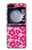 S4097 ピンク花柄 Pink Floral Seamless Pattern Design Samsung Galaxy Z Flip 5 バックケース、フリップケース・カバー