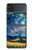 S4081 幻想銀河夜空アート Dreamy Spiral Galaxy Night Sky Art Samsung Galaxy Z Flip 4 バックケース、フリップケース・カバー