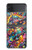 S4085 宇宙船サイケアート Cosmic Spaceship Psychedelic Art Samsung Galaxy Z Flip 4 バックケース、フリップケース・カバー