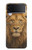 S4093 王冠ライオンアート Royal Lion Portrait Artwork Samsung Galaxy Z Flip 4 バックケース、フリップケース・カバー