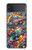 S4085 宇宙船サイケアート Cosmic Spaceship Psychedelic Art Samsung Galaxy Z Flip 3 5G バックケース、フリップケース・カバー