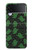 S4087 かわいいおばけ柄 Cute Green Ghost Cartoon Pattern Samsung Galaxy Z Flip 3 5G バックケース、フリップケース・カバー