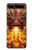 S4090 炎のドラゴンアート Epic Fire Dragon Fantasy Illustration Samsung Galaxy Z Flip 5G バックケース、フリップケース・カバー