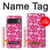 S4097 ピンク花柄 Pink Floral Seamless Pattern Design Google Pixel 10, 10 Pro バックケース、フリップケース・カバー