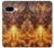 S4090 炎のドラゴンアート Epic Fire Dragon Fantasy Illustration Google Pixel 9a バックケース、フリップケース・カバー
