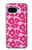S4097 ピンク花柄 Pink Floral Seamless Pattern Design Google Pixel 9a バックケース、フリップケース・カバー