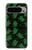 S4087 かわいいおばけ柄 Cute Green Ghost Cartoon Pattern Google Pixel 9 Pro XL バックケース、フリップケース・カバー