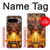 S4090 炎のドラゴンアート Epic Fire Dragon Fantasy Illustration Google Pixel 9 Pro XL バックケース、フリップケース・カバー