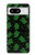 S4087 かわいいおばけ柄 Cute Green Ghost Cartoon Pattern Google Pixel 8 バックケース、フリップケース・カバー