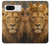 S4093 王冠ライオンアート Royal Lion Portrait Artwork Google Pixel 8 バックケース、フリップケース・カバー
