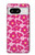 S4097 ピンク花柄 Pink Floral Seamless Pattern Design Google Pixel 8 バックケース、フリップケース・カバー