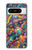 S4085 宇宙船サイケアート Cosmic Spaceship Psychedelic Art Google Pixel 8 pro バックケース、フリップケース・カバー