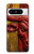 S4098 スペイン闘牛アート Span Bull Carved Artwork Google Pixel 8 pro バックケース、フリップケース・カバー