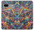 S4085 宇宙船サイケアート Cosmic Spaceship Psychedelic Art Google Pixel 7a バックケース、フリップケース・カバー