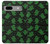 S4087 かわいいおばけ柄 Cute Green Ghost Cartoon Pattern Google Pixel 7a バックケース、フリップケース・カバー