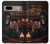 S4102 スカルバーアート Vintage Skull Tavern Artwork Google Pixel 7a バックケース、フリップケース・カバー