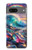 S4084 虹色ファンタジー波 Rainbow Ocean Wave Fantasy Google Pixel 7 バックケース、フリップケース・カバー