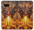 S4090 炎のドラゴンアート Epic Fire Dragon Fantasy Illustration Google Pixel 7 バックケース、フリップケース・カバー