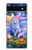 S4088 幻想キツネ精霊 Fantasy Fox Spirit Magical Artwork Google Pixel 6a バックケース、フリップケース・カバー