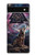 S4110 オオカミと古代紋章 Mystic Wolf Ancient Symbol Artwork Google Pixel 6a バックケース、フリップケース・カバー