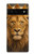 S4093 王冠ライオンアート Royal Lion Portrait Artwork Google Pixel 6 バックケース、フリップケース・カバー