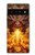 S4090 炎のドラゴンアート Epic Fire Dragon Fantasy Illustration Google Pixel 6 Pro バックケース、フリップケース・カバー