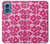 S4097 ピンク花柄 Pink Floral Seamless Pattern Design Motorola Moto G Play 4G (2024) バックケース、フリップケース・カバー