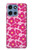 S4097 ピンク花柄 Pink Floral Seamless Pattern Design Motorola Moto G 5G (2025) バックケース、フリップケース・カバー