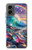 S4084 虹色ファンタジー波 Rainbow Ocean Wave Fantasy Motorola Moto G 5G (2024) バックケース、フリップケース・カバー
