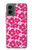 S4097 ピンク花柄 Pink Floral Seamless Pattern Design Motorola Moto G 5G (2024) バックケース、フリップケース・カバー