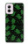 S4087 かわいいおばけ柄 Cute Green Ghost Cartoon Pattern Motorola Moto G Power 5G (2024) バックケース、フリップケース・カバー