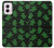 S4087 かわいいおばけ柄 Cute Green Ghost Cartoon Pattern Motorola Moto G Power 5G (2024) バックケース、フリップケース・カバー