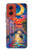 S4083 月夜のベネチア風景 Colorful Painting Moonlit Venice City Motorola Moto G Stylus 5G (2024) バックケース、フリップケース・カバー