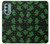 S4087 かわいいおばけ柄 Cute Green Ghost Cartoon Pattern Motorola Moto G Stylus 5G (2022) バックケース、フリップケース・カバー