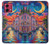 S4083 月夜のベネチア風景 Colorful Painting Moonlit Venice City Motorola Moto G84 バックケース、フリップケース・カバー
