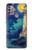 S4092 月夜の灯台風景 Moonlit Lighthouse Coastal Painting Motorola Moto G30, G20, G10 バックケース、フリップケース・カバー