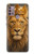 S4093 王冠ライオンアート Royal Lion Portrait Artwork Motorola Moto G30, G20, G10 バックケース、フリップケース・カバー