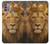 S4093 王冠ライオンアート Royal Lion Portrait Artwork Motorola Moto G30, G20, G10 バックケース、フリップケース・カバー