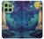 S4092 月夜の灯台風景 Moonlit Lighthouse Coastal Painting Motorola Edge 60 バックケース、フリップケース・カバー