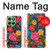 S4105 カラフル花柄 Vibrant Colorful Floral Pattern Motorola Edge 60 バックケース、フリップケース・カバー