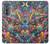S4085 宇宙船サイケアート Cosmic Spaceship Psychedelic Art Motorola Edge (2022) バックケース、フリップケース・カバー