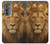 S4093 王冠ライオンアート Royal Lion Portrait Artwork Motorola Edge (2022) バックケース、フリップケース・カバー