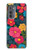 S4105 カラフル花柄 Vibrant Colorful Floral Pattern Motorola Edge (2022) バックケース、フリップケース・カバー