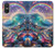 S4084 虹色ファンタジー波 Rainbow Ocean Wave Fantasy Sony Xperia 10 VI バックケース、フリップケース・カバー