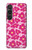 S4097 ピンク花柄 Pink Floral Seamless Pattern Design Sony Xperia 1 VI バックケース、フリップケース・カバー
