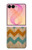 S3033 ヴィヴィッドシェブロングラフィック Vintage Wood Chevron Graphic Printed Samsung Galaxy Z Flip 8 バックケース、フリップケース・カバー