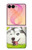 S3795 不機嫌子猫遊び心シベリアンハスキー犬ペイント Kitten Cat Playful Siberian Husky Dog Paint Samsung Galaxy Z Flip 8 バックケース、フリップケース・カバー
