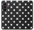 S2299 黒い水玉 Black Polka Dots Samsung Galaxy Z Fold 8 Ultra バックケース、フリップケース・カバー