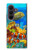 S2568 海と魚とサンゴ Sea Seabed Fish Corals Underwater Ocean Samsung Galaxy Z Fold 8 Ultra バックケース、フリップケース・カバー